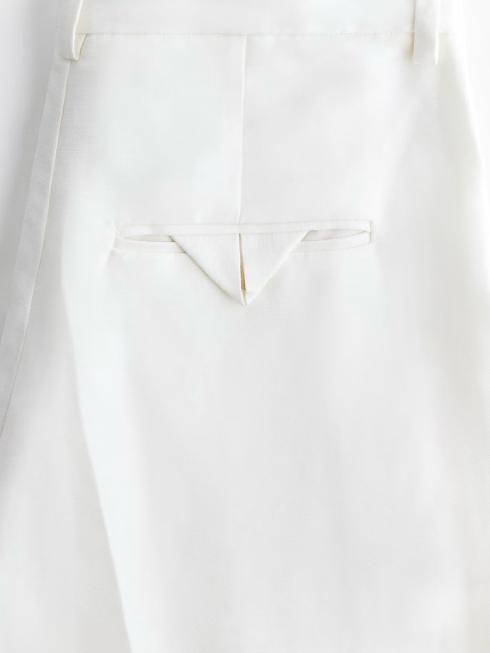 NWT H&M Wide-Leg Linen blend Cream Trousers - Picture 4 of 7